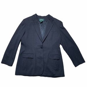 Ralph Lauren Wool Blazer 1 Button Size 16 Gray EUC